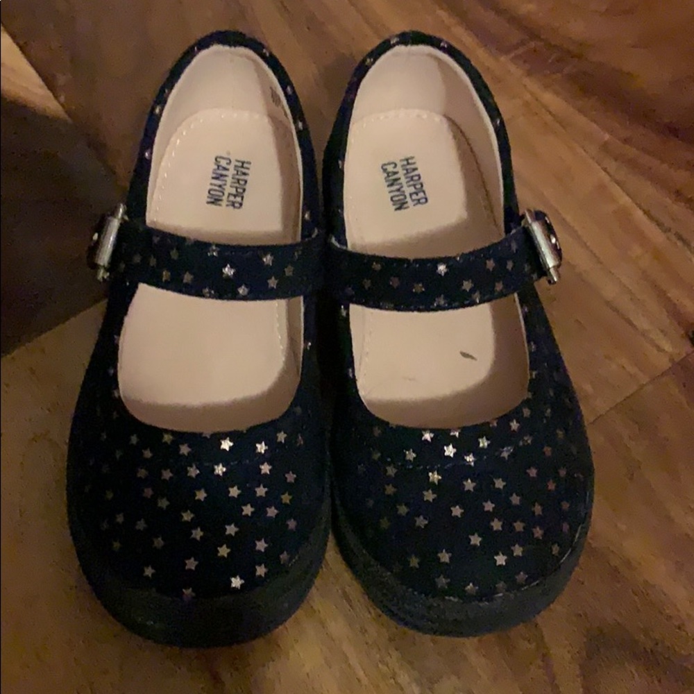 Worn once toddler girl shoes.